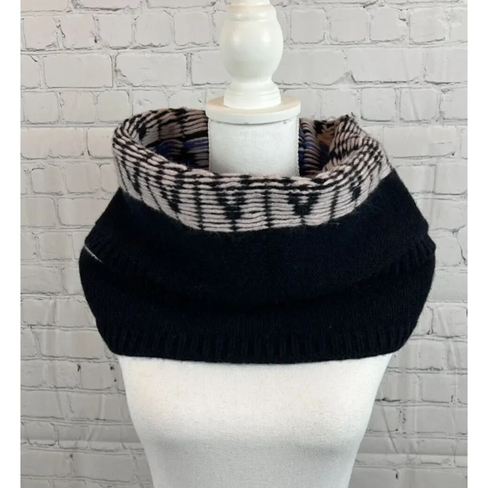 GAP wool blend cowl infinity fair isle knit scarf